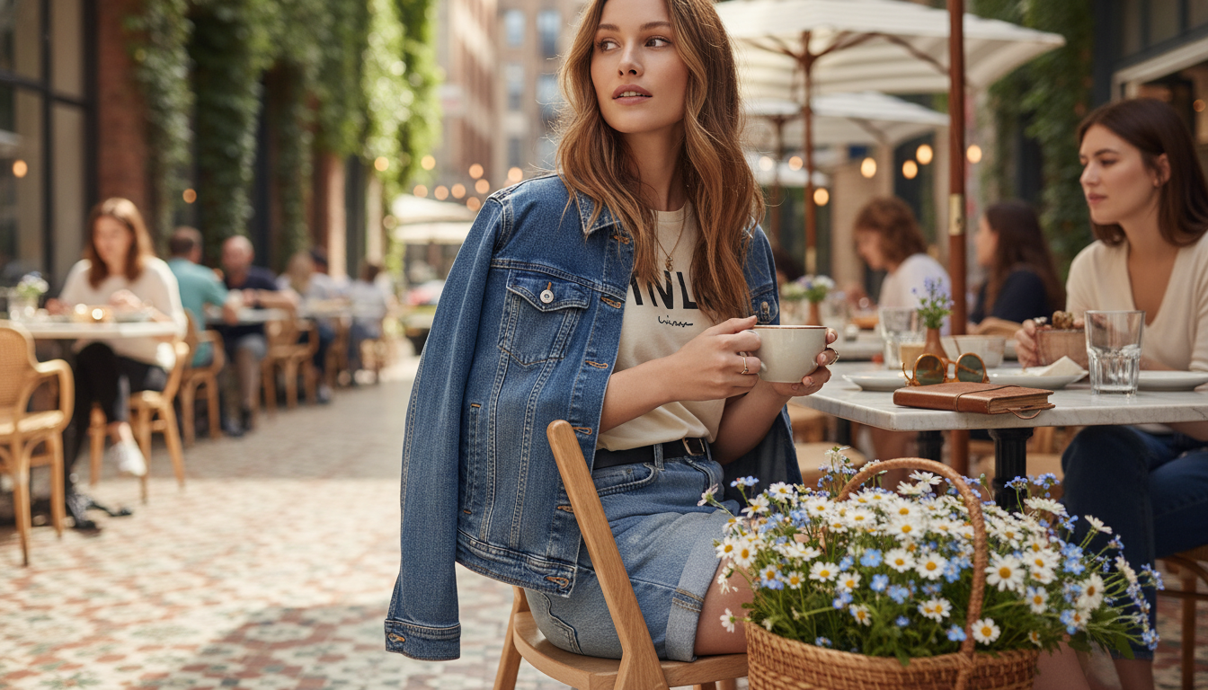 ONLY Blue Blazer: Classic Collar & Button-Front Style
