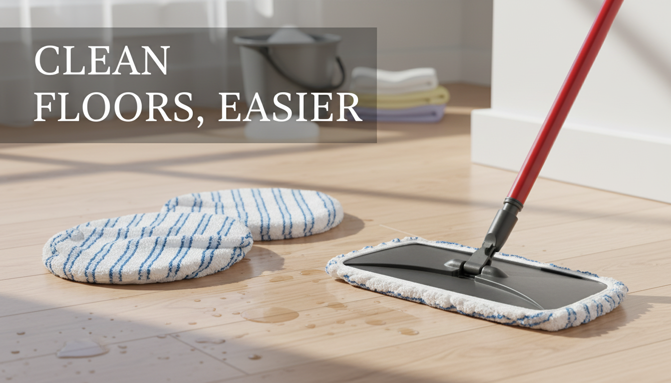 Reusable Microfiber Mop Pads (2‑Pack) for Wet & Dry