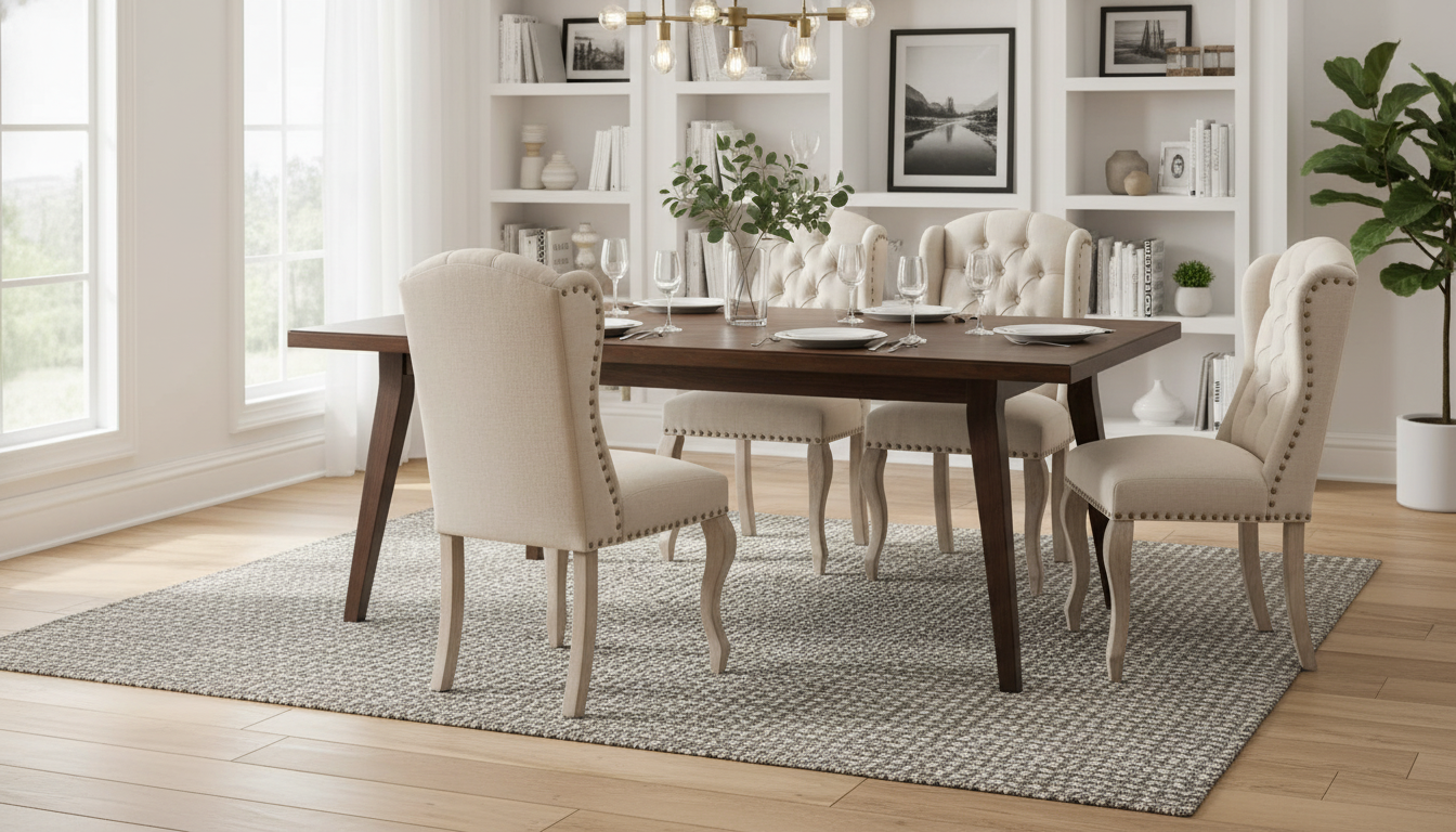 Wingback Tufted Dining Chairs (Set of 4) in Linen