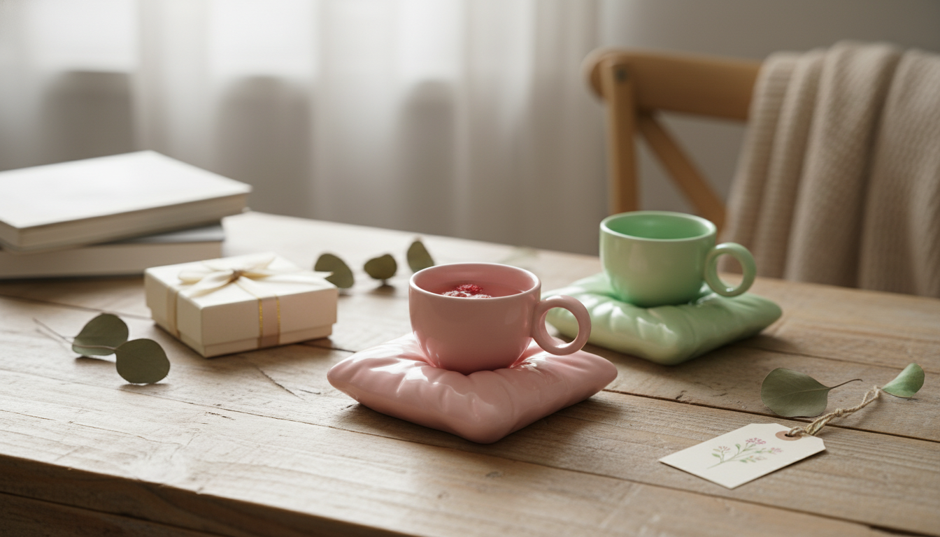 Creative Ceramic Cup & Saucer Set for Gifting