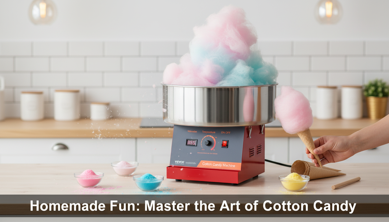Electric Cotton Candy Maker: Steel Bowl + Scoop Guide