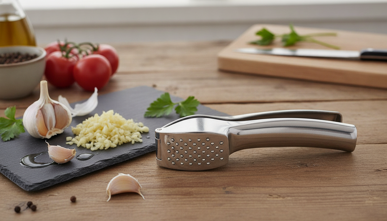 Heavy-Duty Garlic Press Crusher: Smooth, Fast Garlic