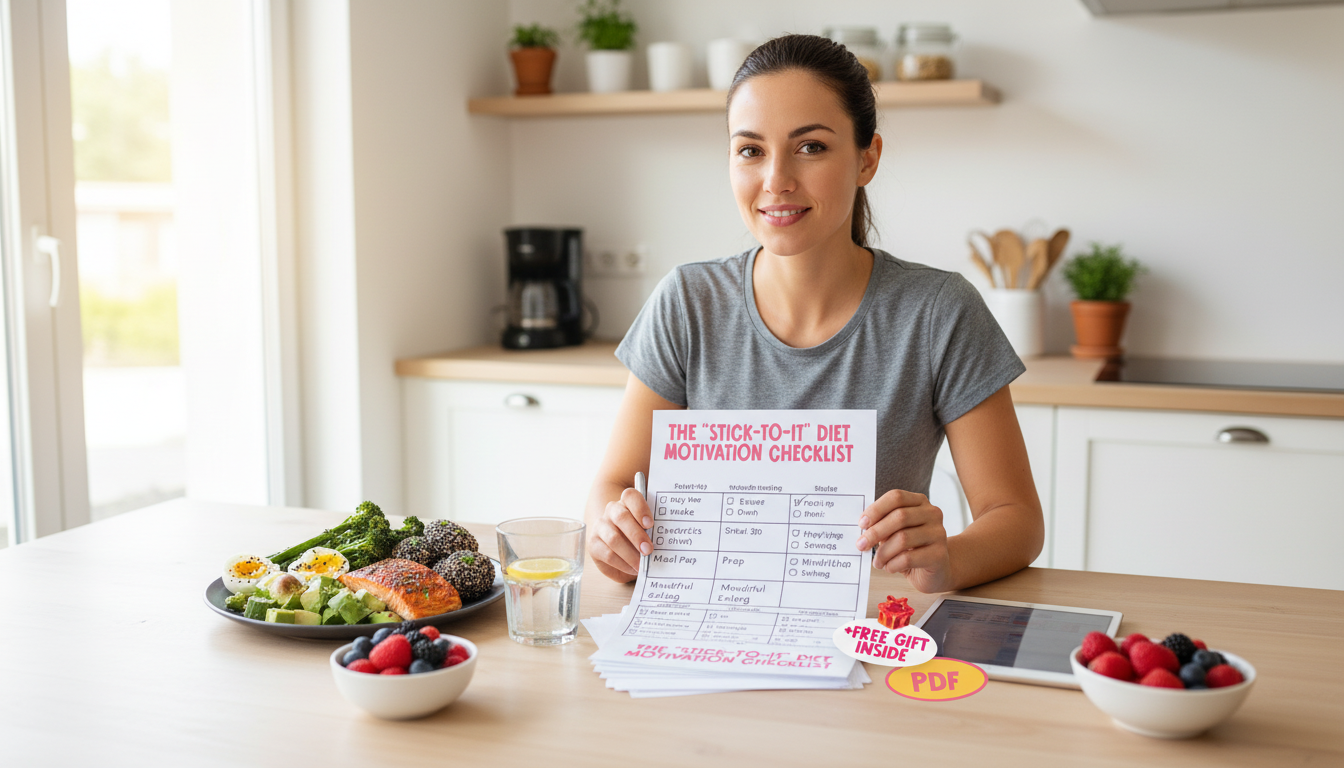 Stick-to-It Diet Checklist Printable for Daily Motivation