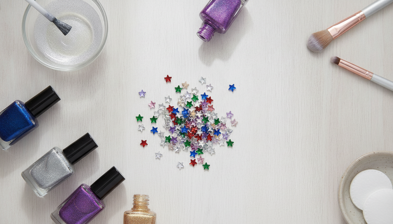 50 Mini Pentagram Resin Nail Charms: Flat-Bottom Stars