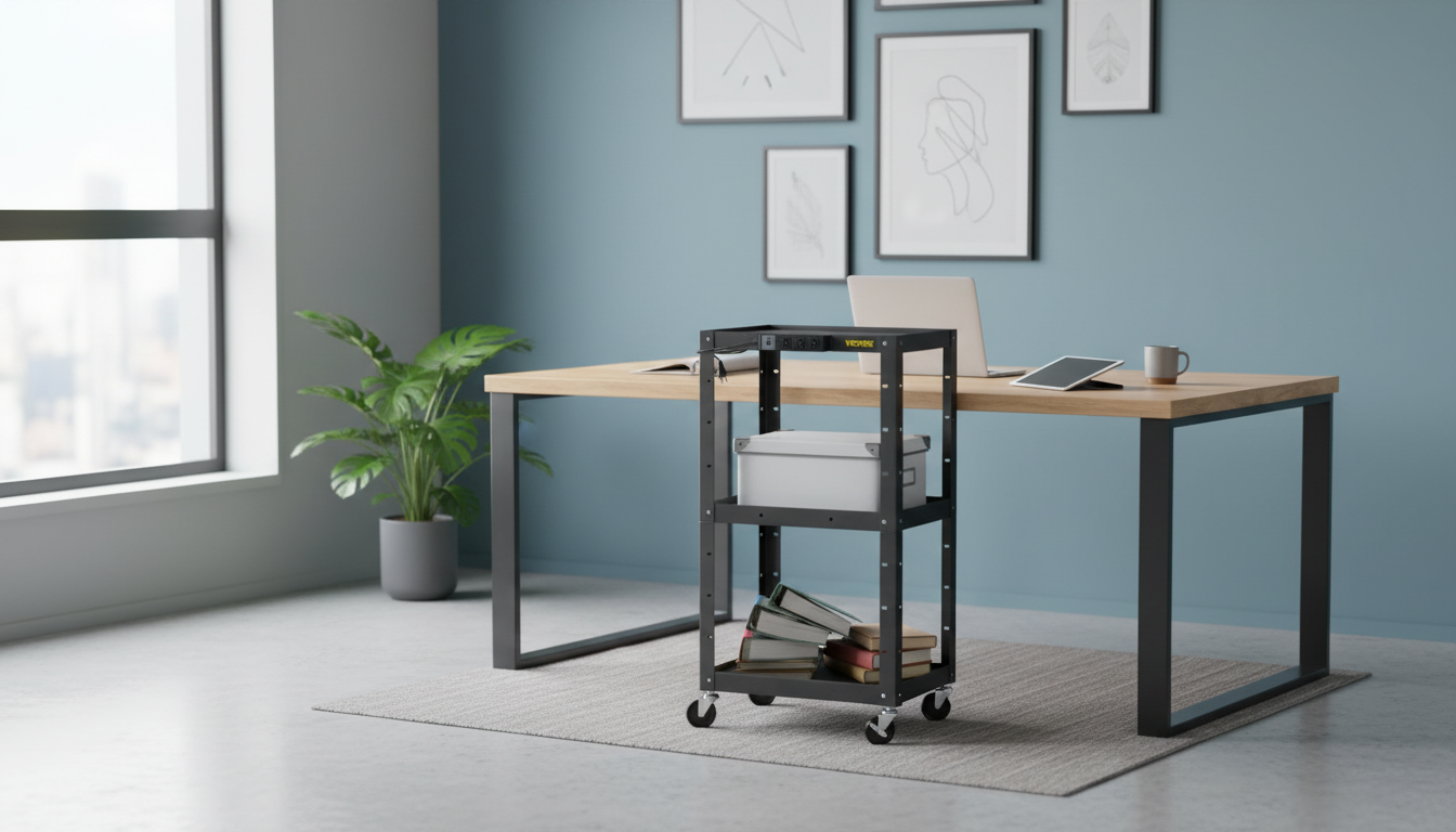 Adjustable AV Cart with Power Strip for Any Room