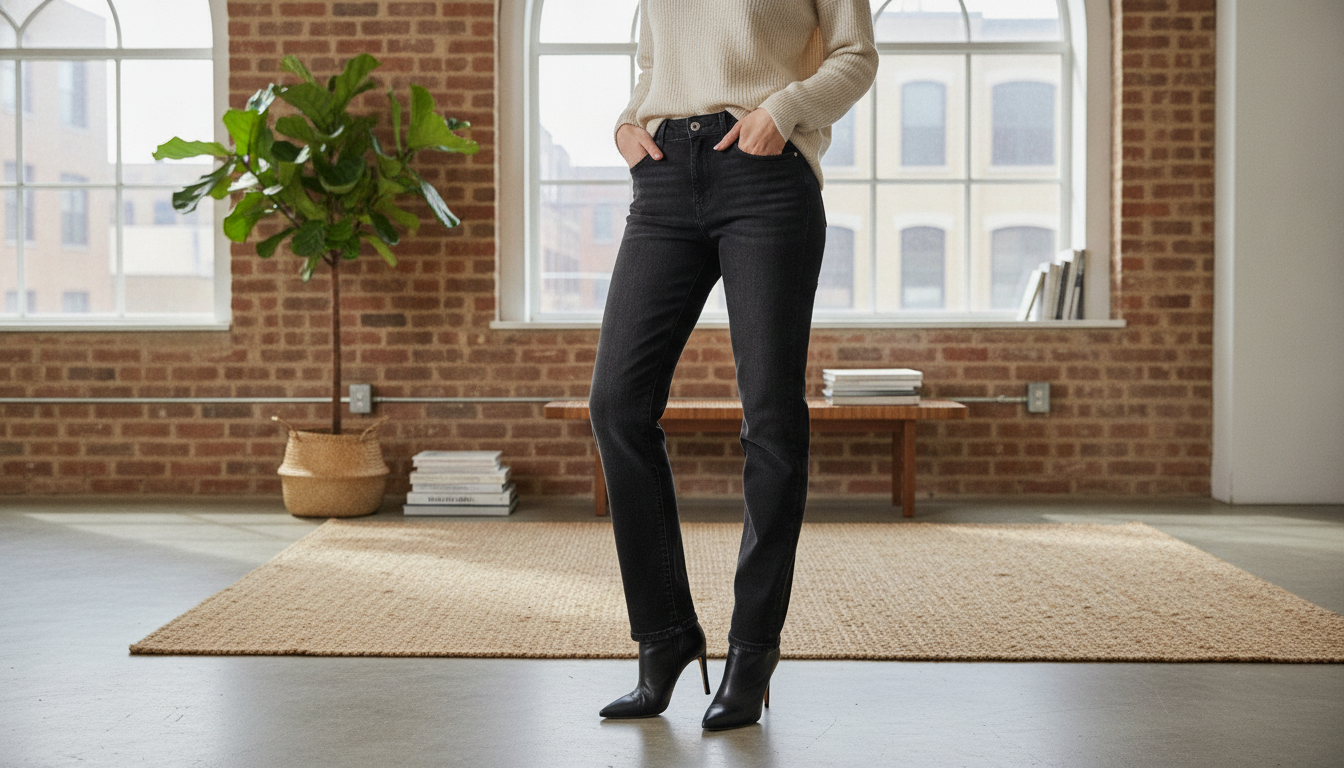 ERMANNO SCERVINO Low-Rise Washed Black Straight Jeans