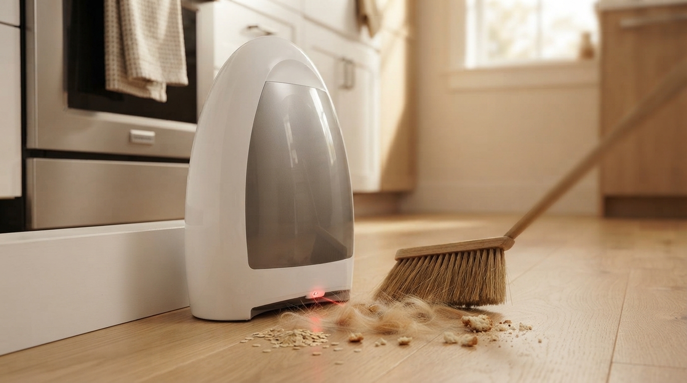 Infrared Vacuum Dustpan: Fast Pet Hair & Kitchen Crumbs