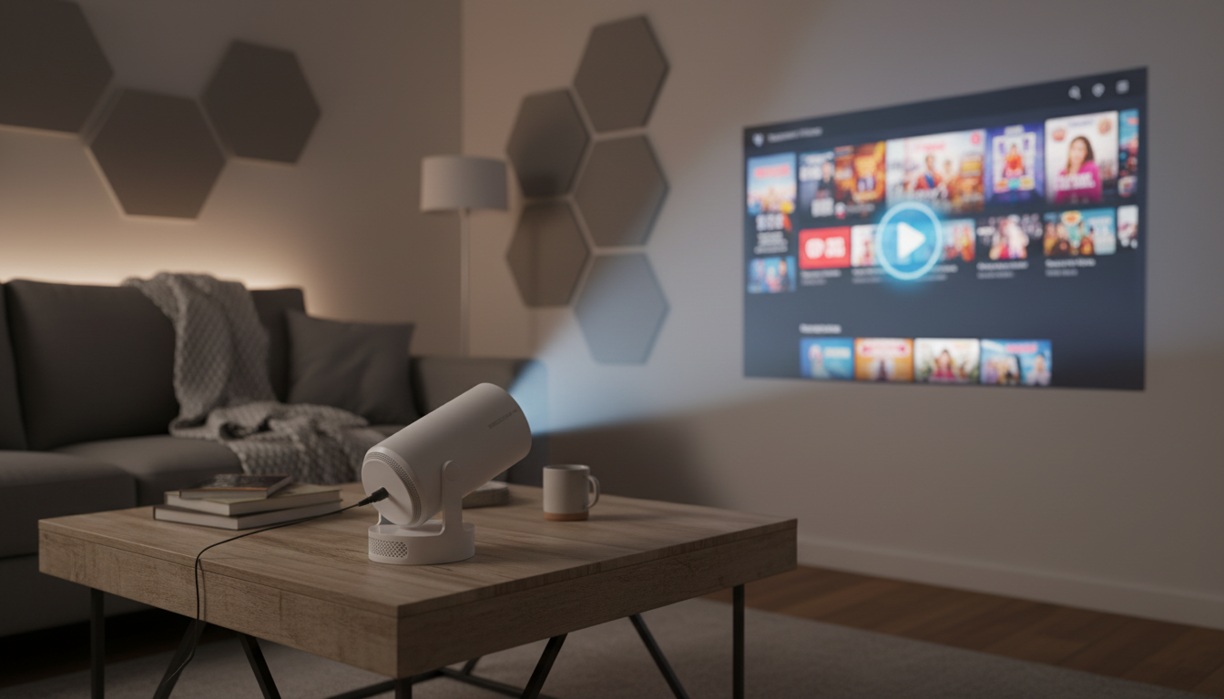 Mini 4K Projector: Android 11, Wi‑Fi, BT 5.4 (290 ANSI)