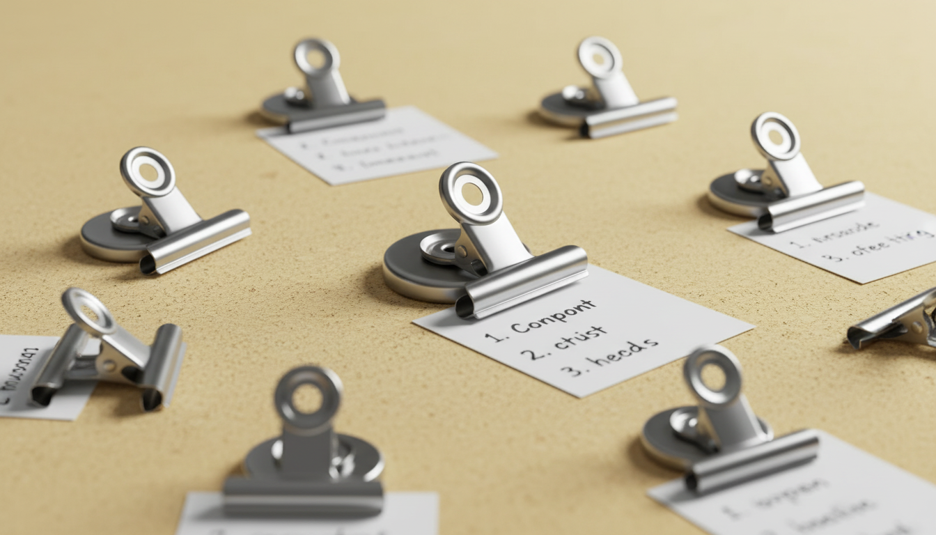 No-Drill Magnetic Metal Clips for Instant Storage