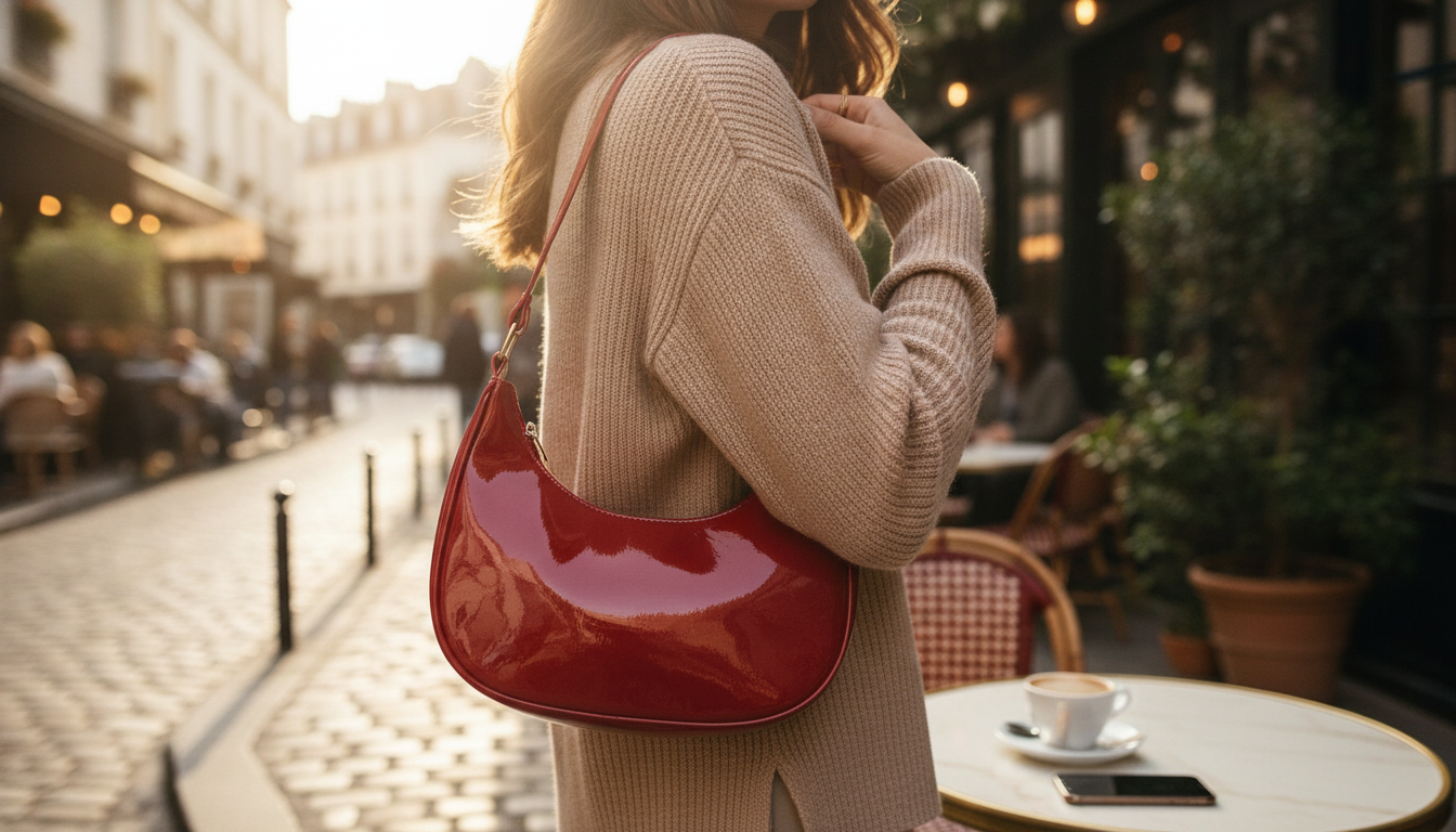 Solid-Color PU Underarm Shoulder Bag: Sleek Daily Style