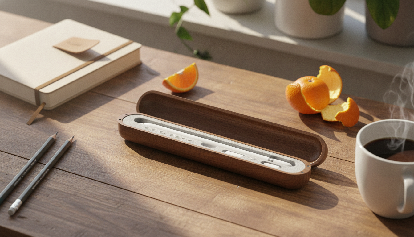 Walnut Box Case for Apple Pencil: Premium Protection