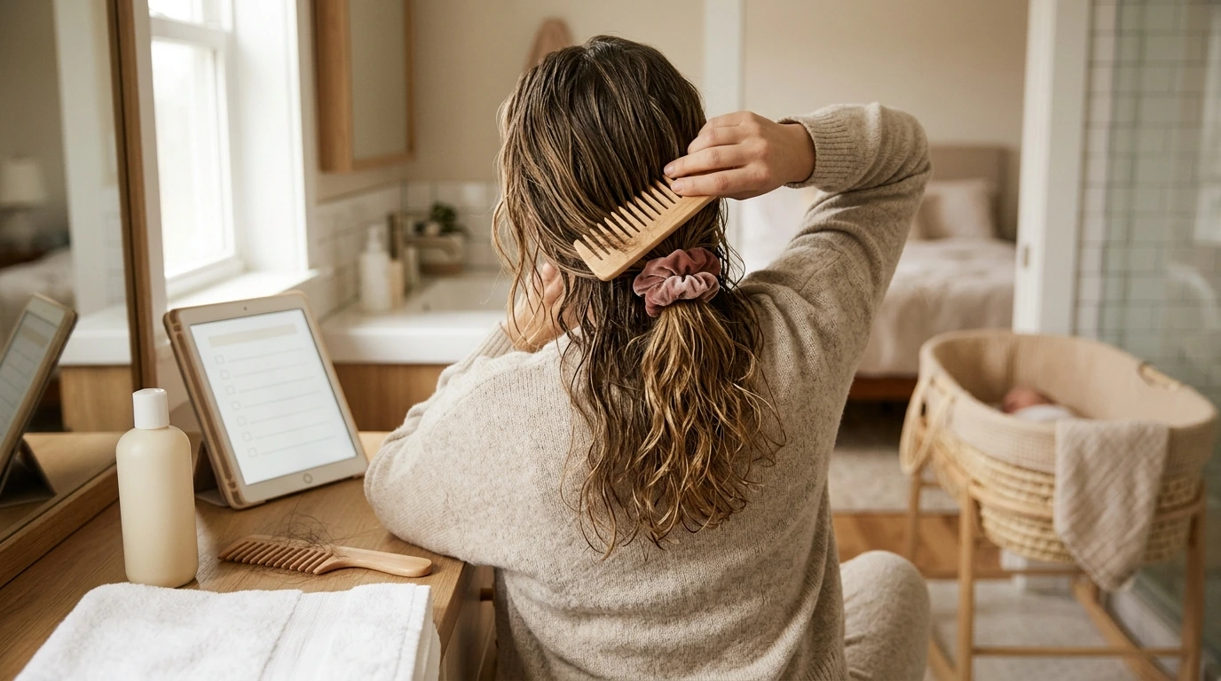Postpartum Hair Shedding Checklist: Simple Weekly Routine