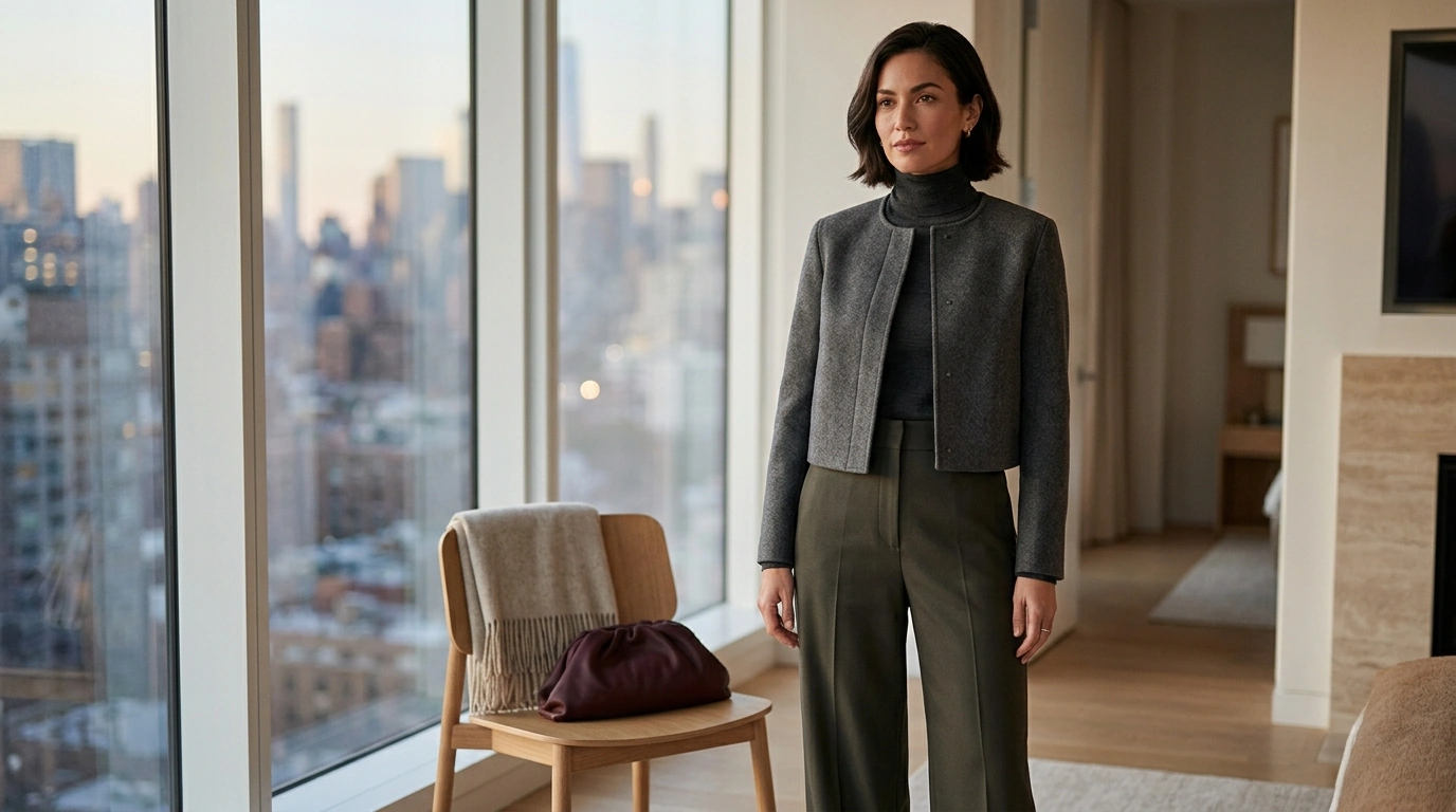 How to Style a Wool Cropped Jacket for Day to Night
