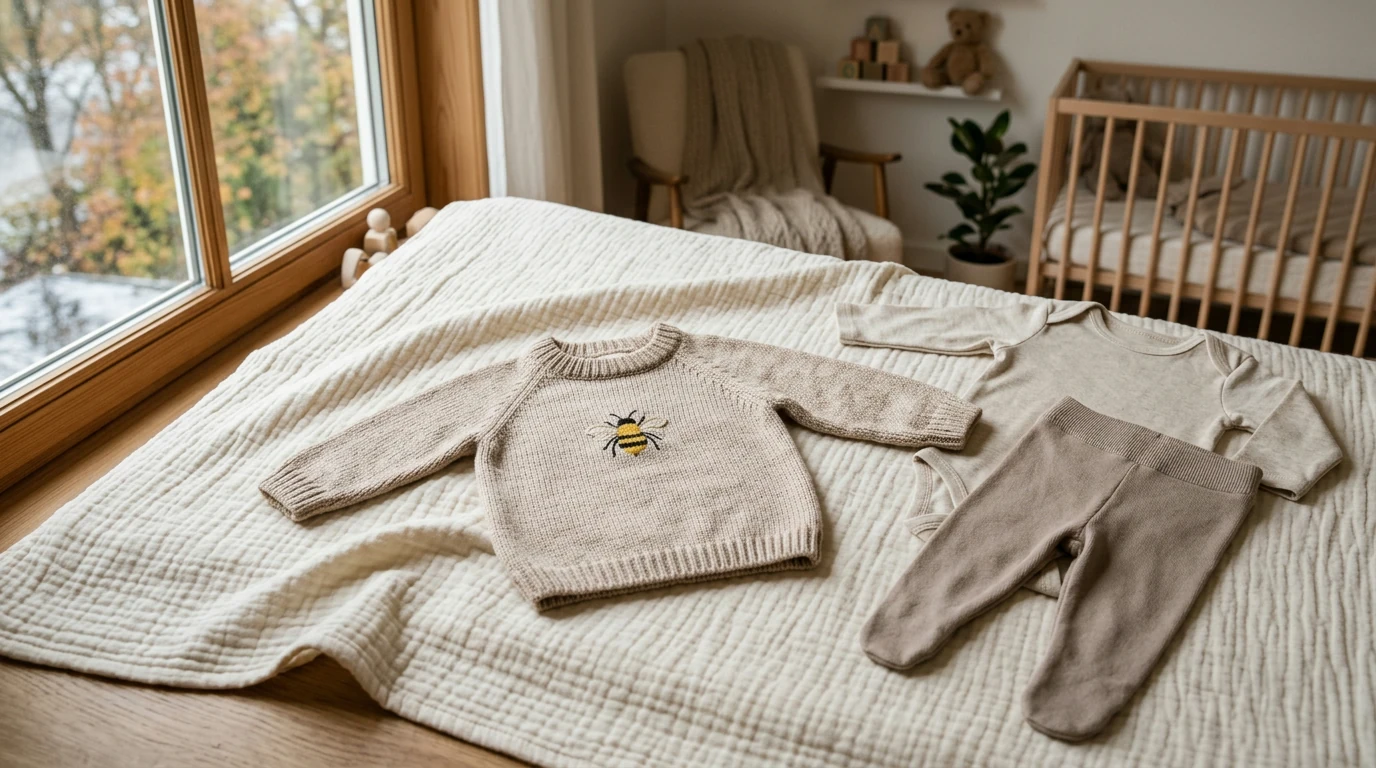 Bee Knit Newborn Sweater: Cozy Autumn/Winter Layer