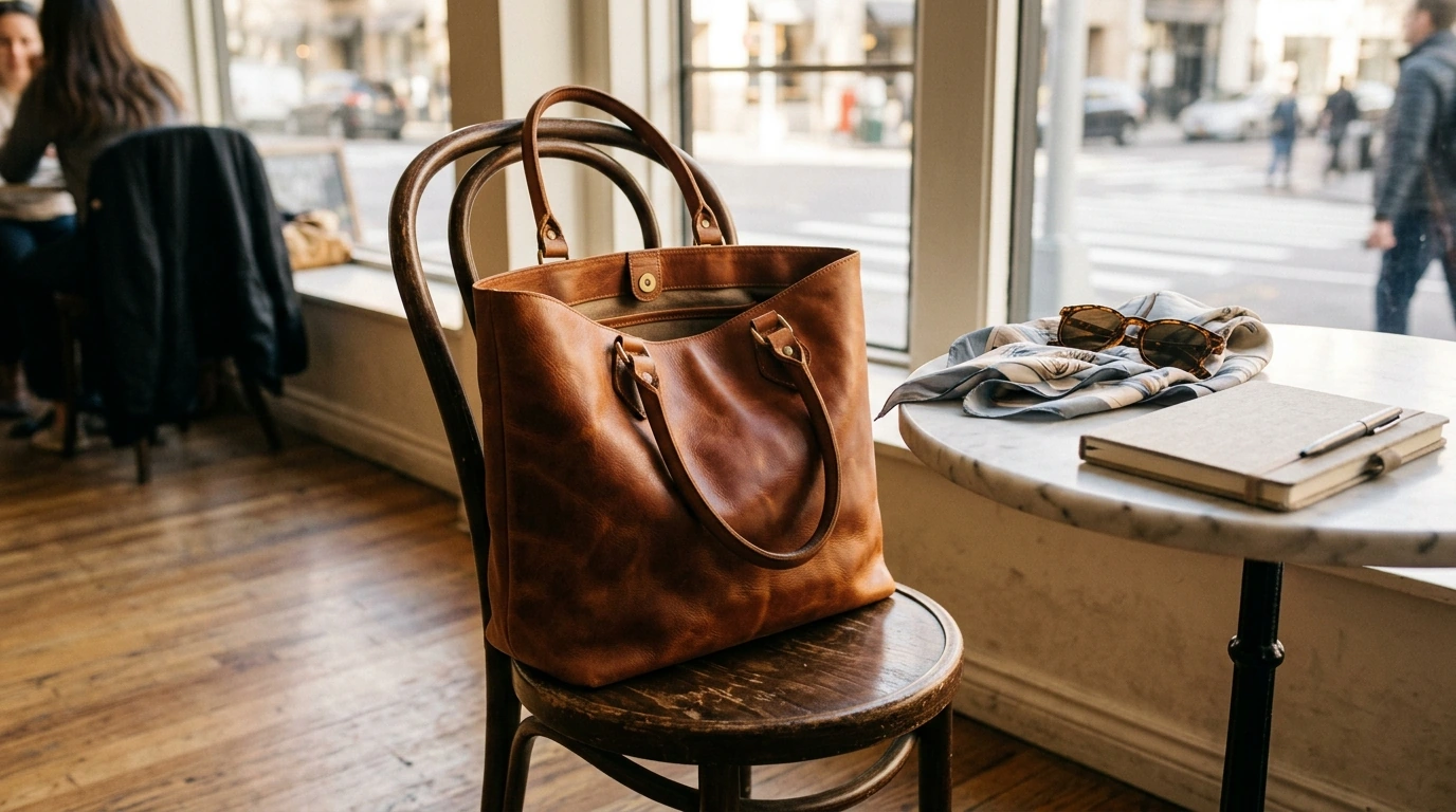 Cowhide Leather Tote for Women: Structured, Roomy, Polished