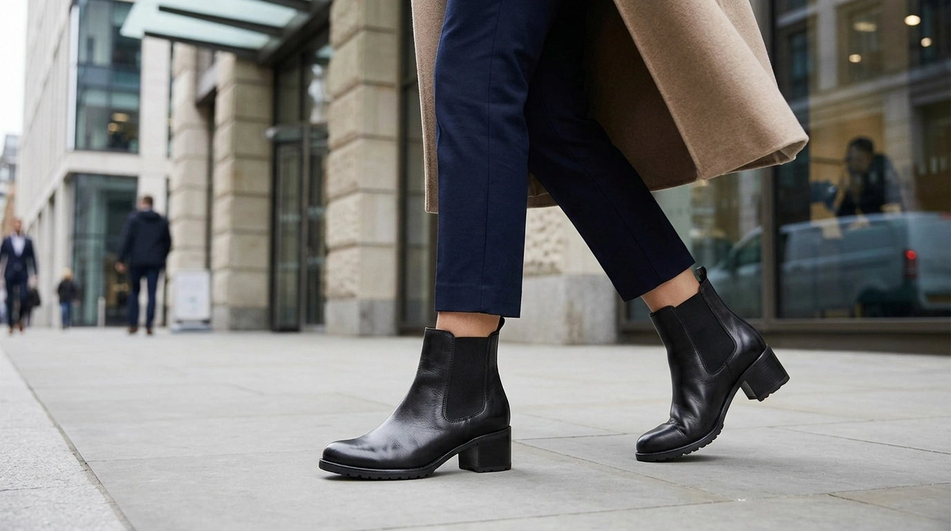 Genuine Leather Chelsea Ankle Boots: Mid Block Heel Guide