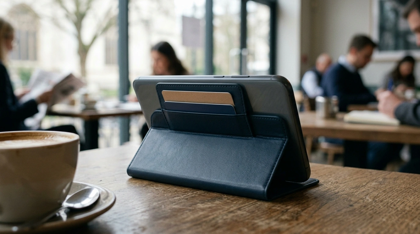 Foldable MagSafe Wallet Stand for iPhone (PU Leather)
