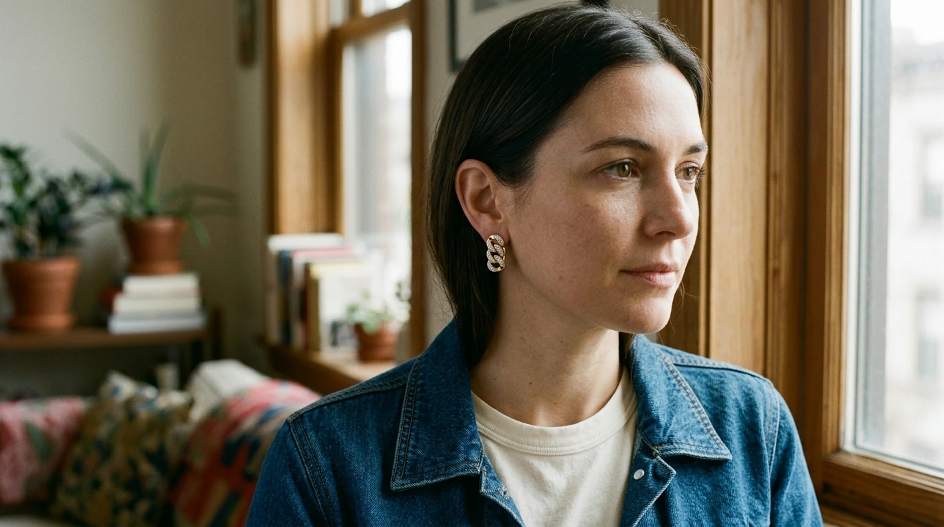 How to Style Iced Out Cuban Chain Stud Earrings