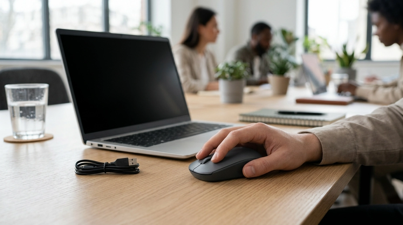 Quiet Work Anywhere: Rechargeable Silent Wireless Mouse