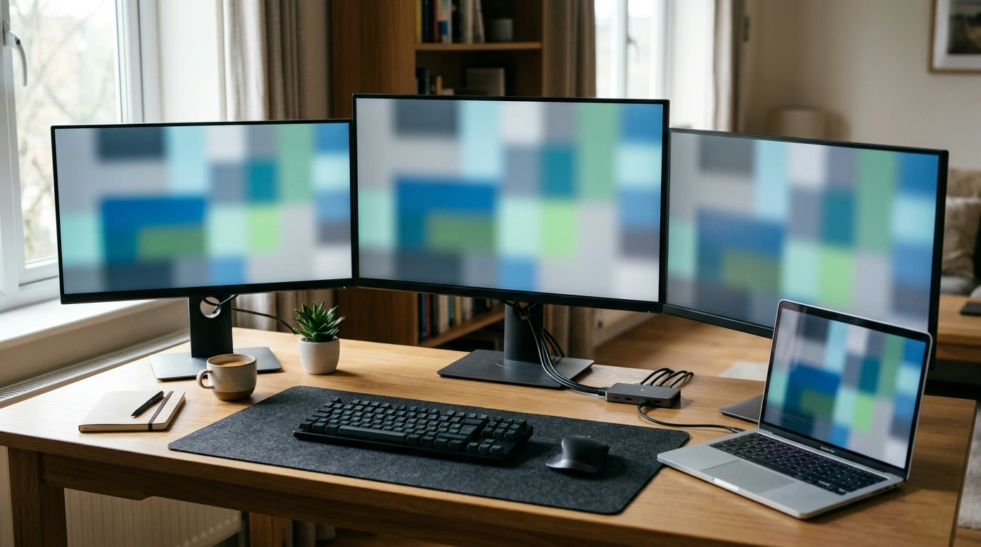 Plan a Three-Monitor Desk with a USB-C Dock