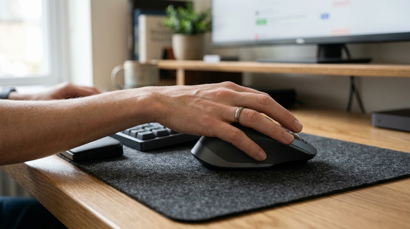 Wireless Ergonomic Mouse: 2400 DPI for Work & Play