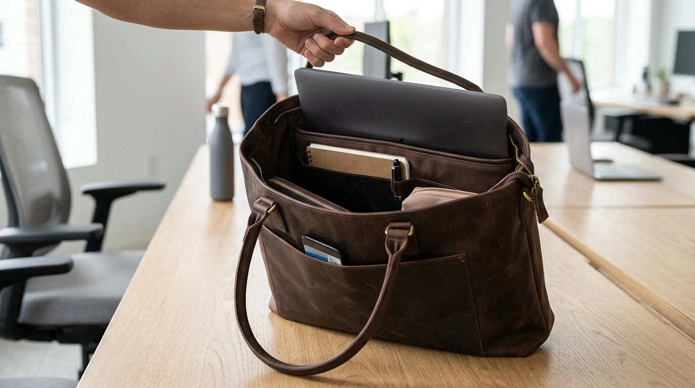 Best Leather Tote Bag for Work: Size, Shape, Pockets