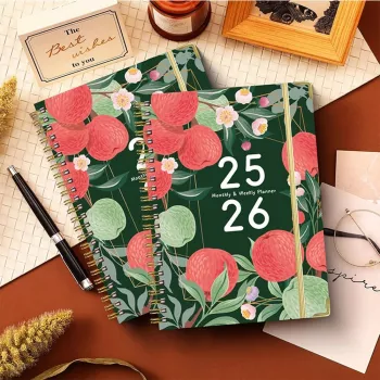 Floral A5 Planner 2025–2026: Monthly + To-Do + Notes